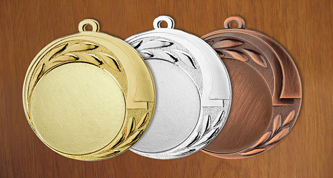 medal 70 mm na wklejkę 50 mm - brązowy (produkt niedostępny) (stara kolekcja) puchary statuetki medale