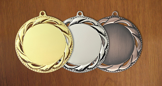 medal 70 mm na wklejk 50 mm - brzowy puchary statuetki medale