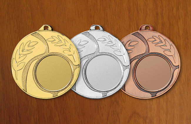 medal 50mm na wklejkę 25mm, brązowybrb- produkt dostępny b puchary statuetki medale