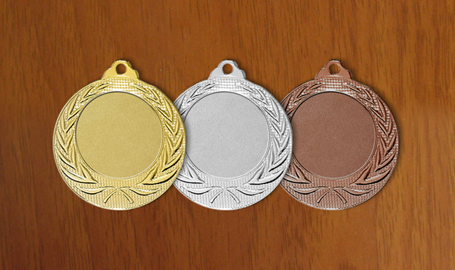 medal 40mm na wklejkę 25mm, brązowy (produkt niedostępny) puchary statuetki medale